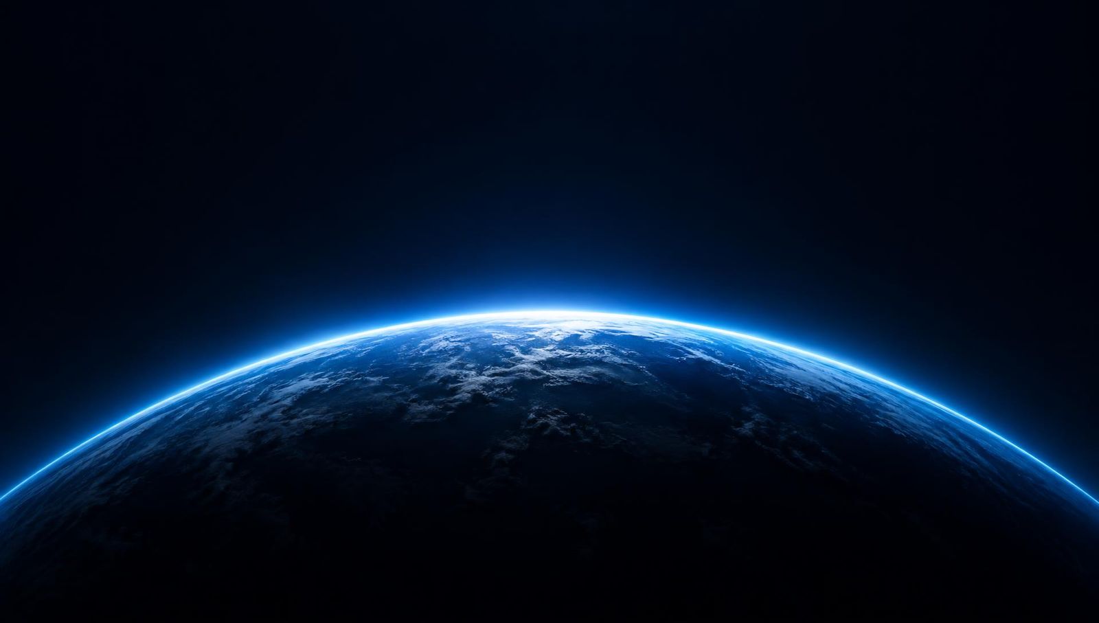 Horizonte azul visto do espaço